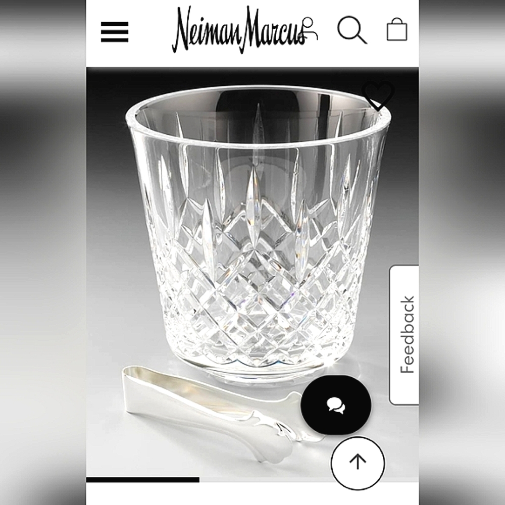 NIB✨️Waterford Lismore Crystal Icebucket and Tongs ✨️